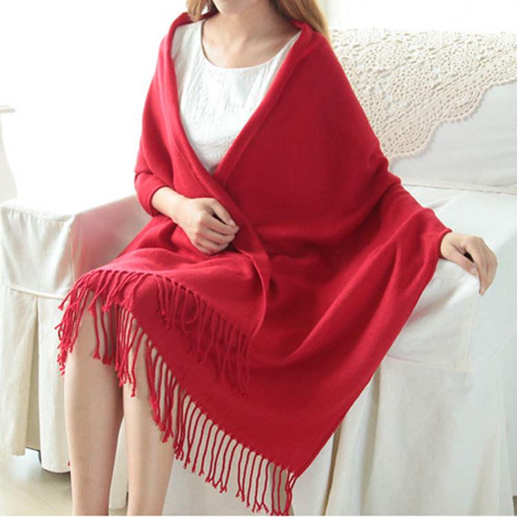 Autumn And Winter Warm Cashmere Fringed Student Plaid Scarf Women'S Winter Versatile Shawl