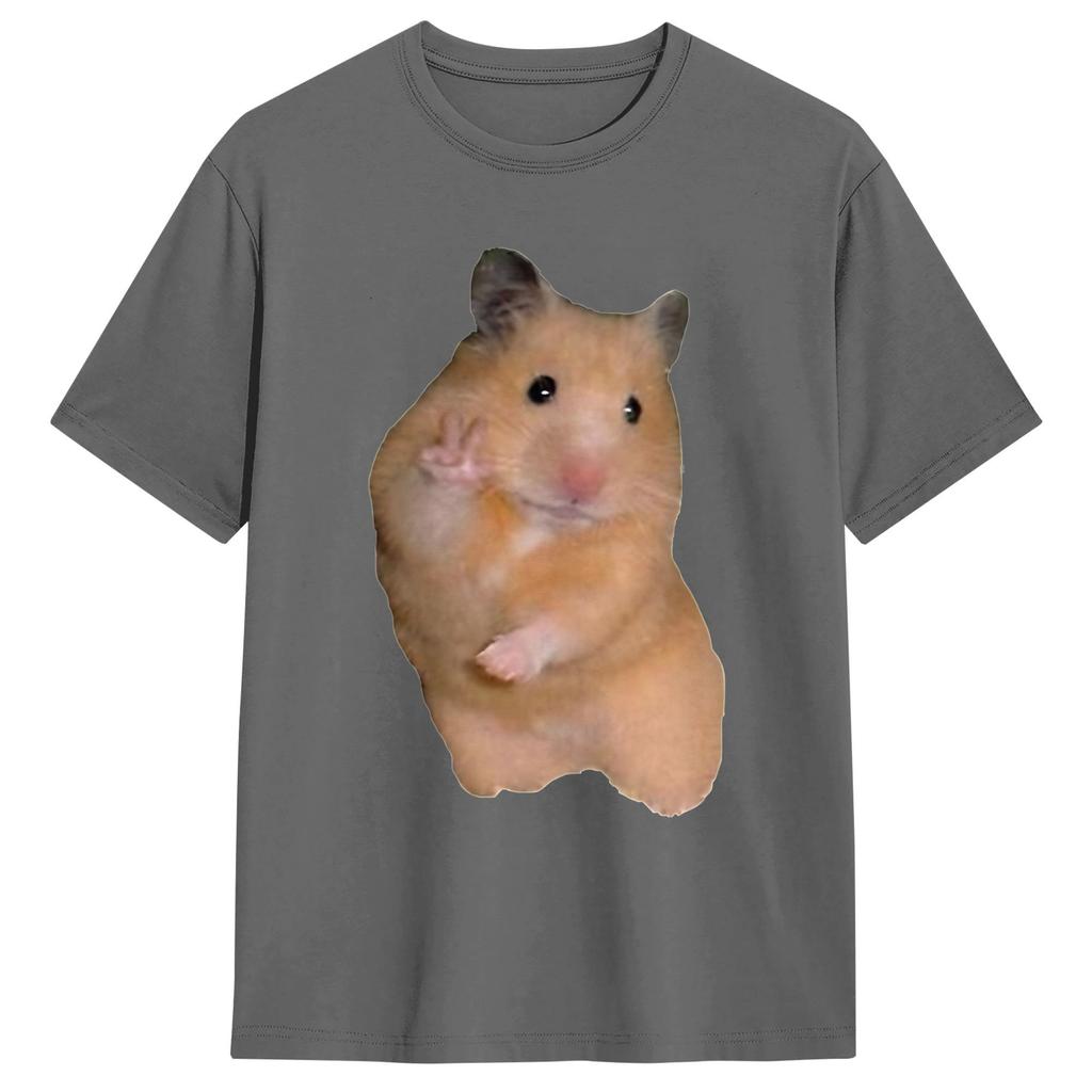 Cute Hamster Meme 100 Cotton T Shirt For Unisex Beach Streetwear Tshirts O Neck Harajuku Tee Shirt Plus Size Pattern Clothing