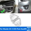 Front Fog Light Lamp Cover Trim For Mazda CX-5 CX5 Post-facelift 2016 2017 Chrome Foglamp Foglight Protecor Car Accessories