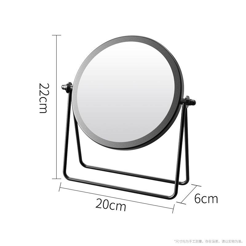 New Desktop Makeup Mirror 360° Rotatable Household Bedroom Vanity Mirror Iron Frame Single-sided Cosmetic Mirrors Two Style