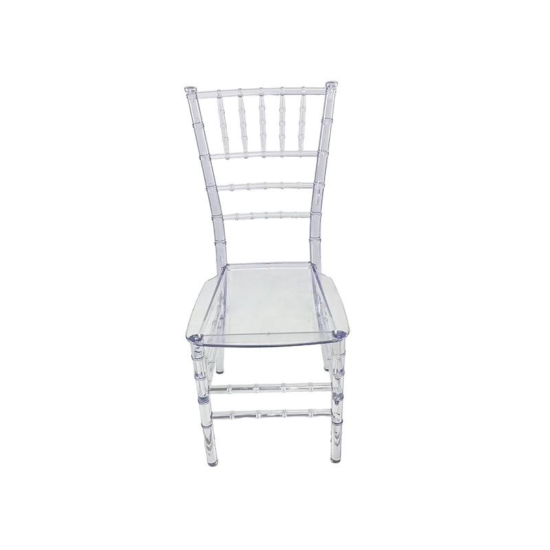 Clear Crystal Bamboo-Style Acrylic Chair for Outdoor Events and Dining