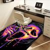 Alfombra de Oficina Cara de Fantasma Alfombra de Entrada Suave de Poliéster Lavable Antideslizante Lavable a Máquina Interior Ca