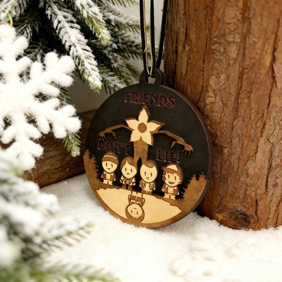 Yousheng Friends Don't Lie Christmas Ornament 2D Acrylic Christmas Tree Decoration Friendship Gift for Best Friends Coworkers Sister