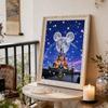 Disney Mickey and Minnie Castle DIY Painting Set Gift  Home Decoration  Artificial Gemstone Painting Picture Art