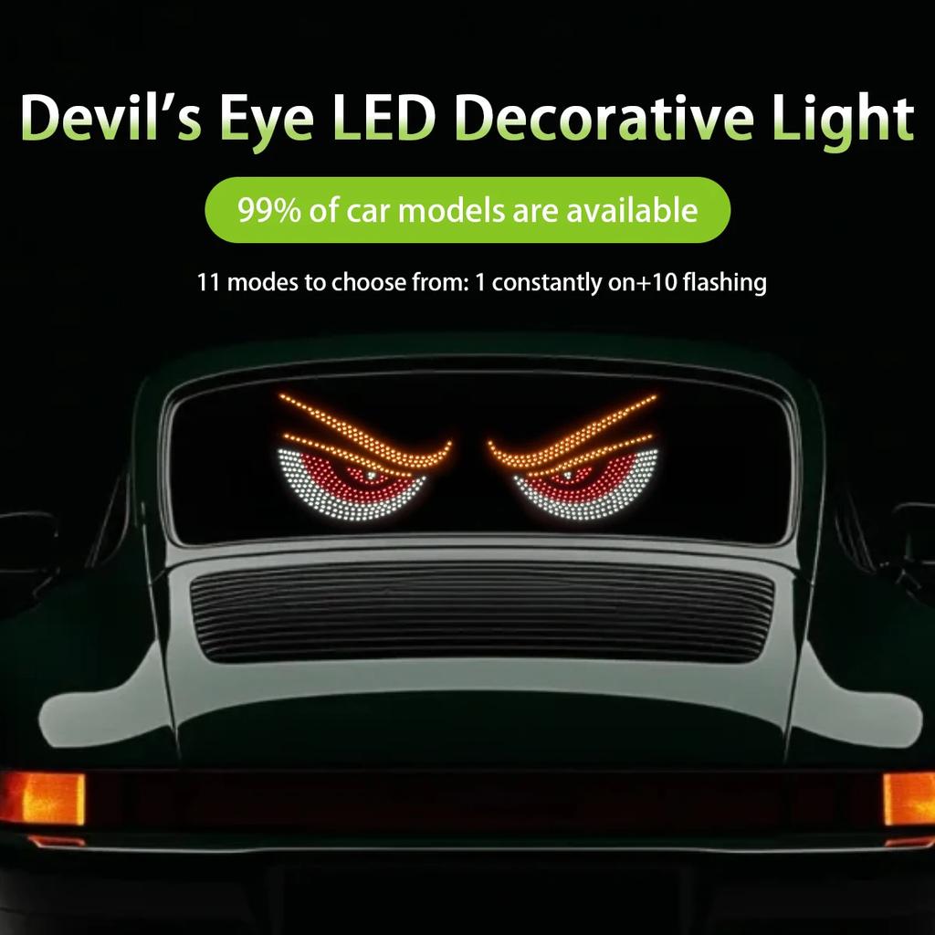 Truck Demon Eye LED Light Dynamic Eye Light Car Front and Rear Display Screen Car Sticker Truck Decoration Expression Light