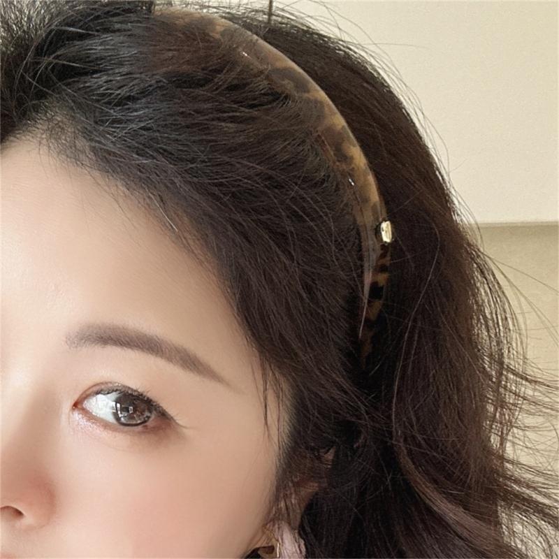 Resins Leopards Hair Hoop Cartoon Styles Headbands Softable Unique Hair Hoop for Girls and Women