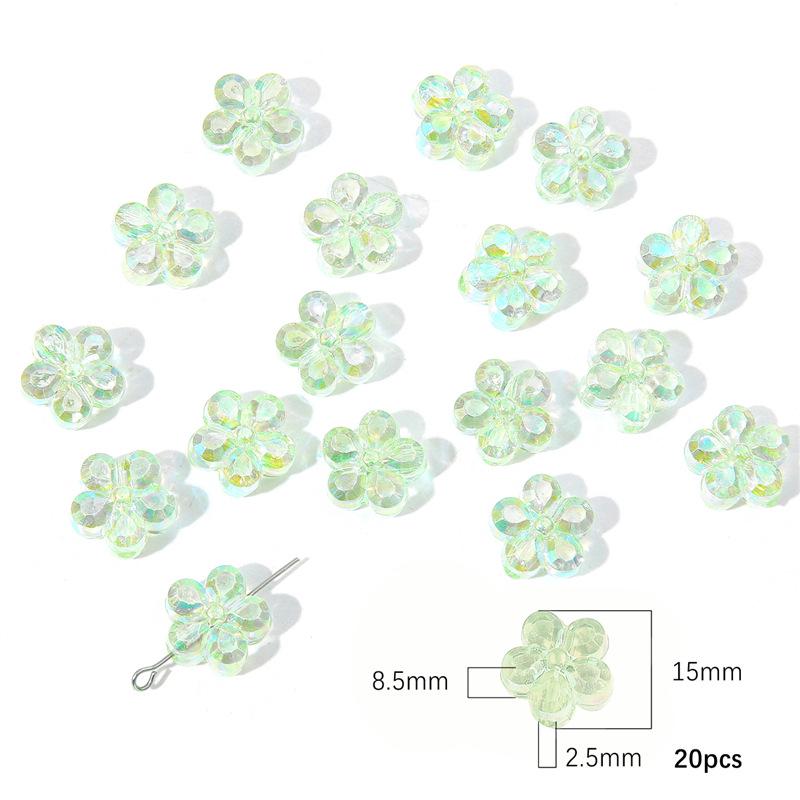 Large Shining Flower Acrylic Beads for DIY Jewelry & Earrings