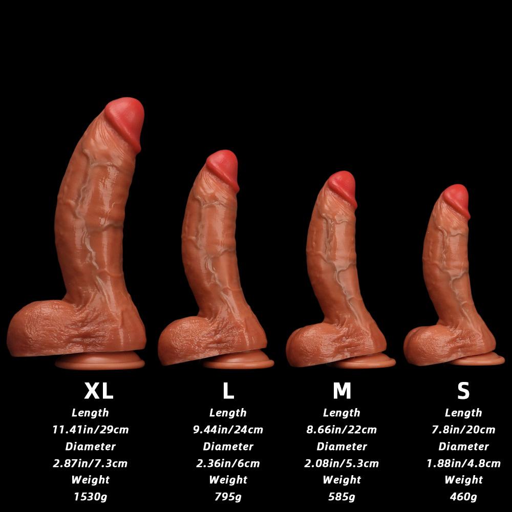 4 Size Large Liquid Silicone Dildo Simulated Penis Butt Plug Fisting Sex Toy Strap On Cock Big Dick Realistic Cock