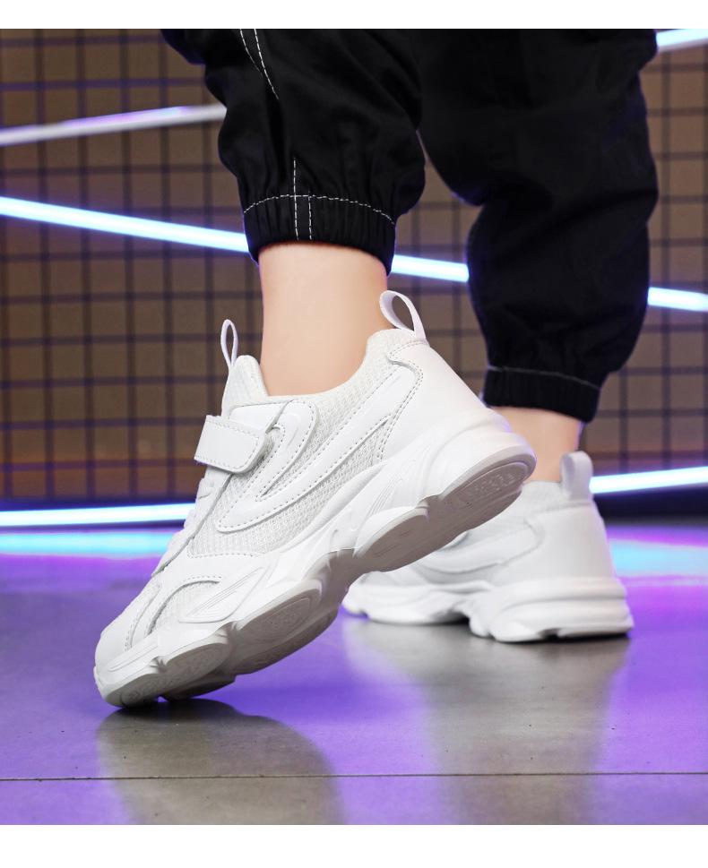 Gränsöverskridande het rea: Vita mesh-skor för pojkar, andas, mjuk och mångsidig, avslappnad sportlöpning