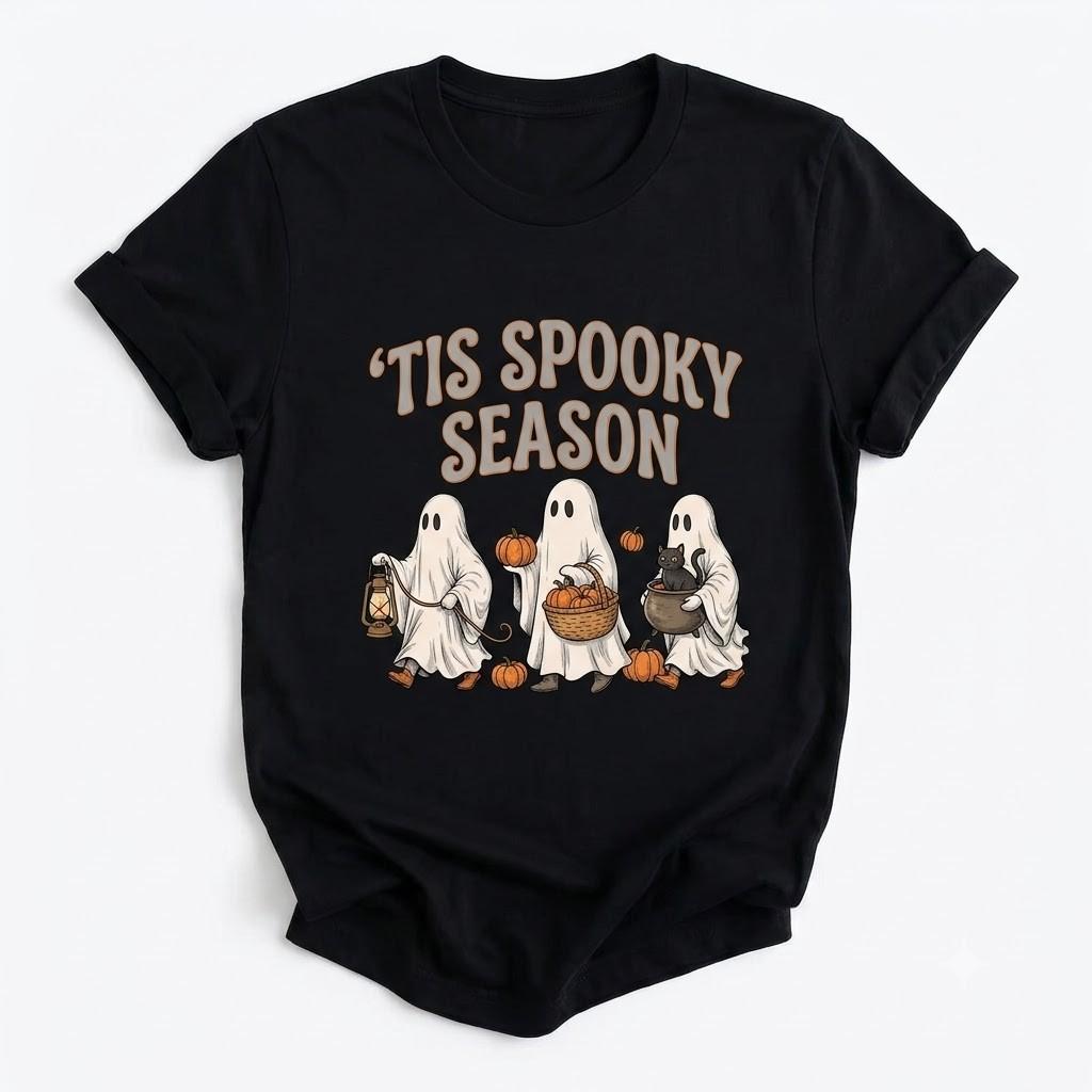 The Season Halloween Cats Black T Shirt Gift For Friends