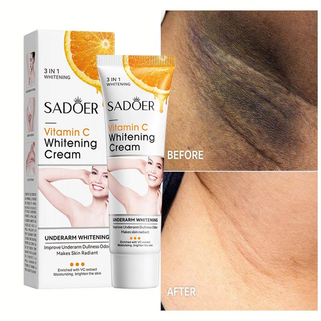 1pc Vitamin C Underarm Whitening Cream, Removes Underarm Dullness, Deep Moisturizing, Evens Skin Ton