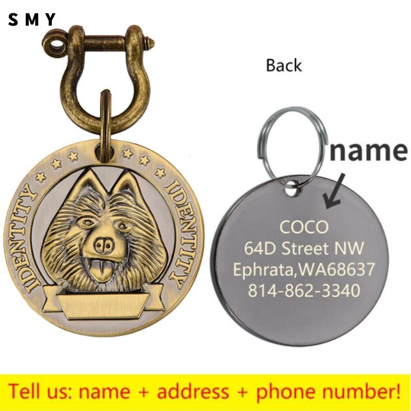 Personalized Address Tags For Dogs Id Tags Dog Tag Free Engraved Custom Dog Collar Cats Dog Name Tag Pet Id Anti-lost Nameplate