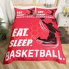 Ice Hockey Duvet Cover Hockey Sports Event Comforter Cover For Boys Girls Eat Sleep Hockey Winter Sports Hobby Bedding Set