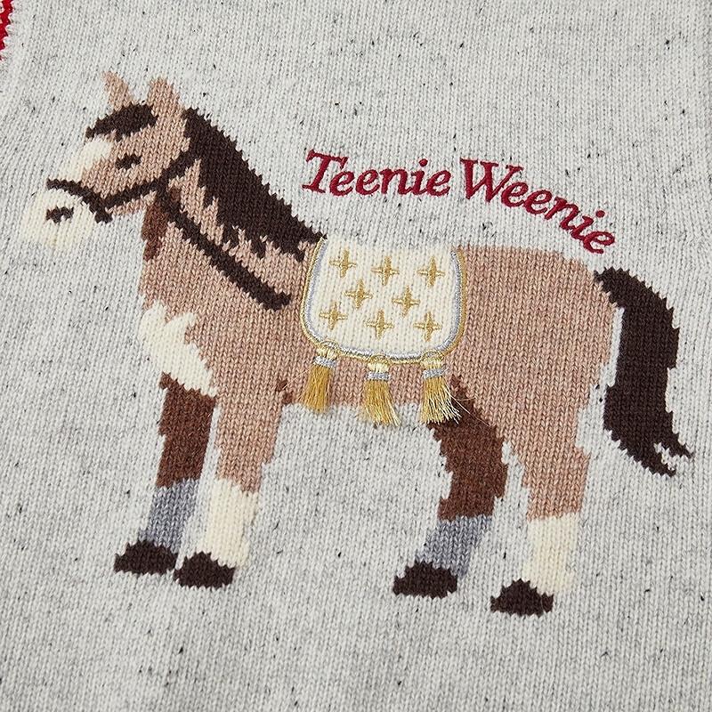 Teenie Weenie Women's Bear Letter Sleeveless Knitted Top