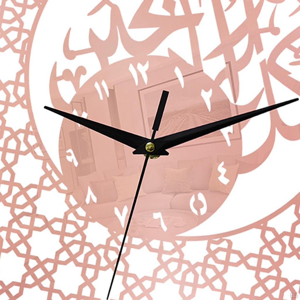 Eid Ramadan Decoration Islamic Hanging Clock for Bedroom Decor , Silent Pointers Precisely Sweep Low