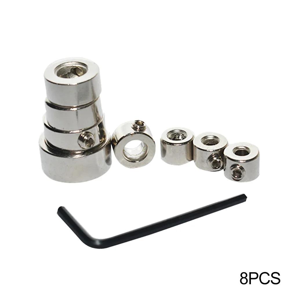 3-16mm Shaft Woodworking Drill Locator Depth Stop Collars Ring Positioner Drill for Wood Drill Bit with Hexagon Wrench Bit Tool