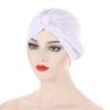 Nové dámské zlaté stříbrné turbanové čepice chemo bandana hidžáb plisovaná indická čepice turbante klobouk dámský šátek na vlasy muslimská pokrývka hlavy