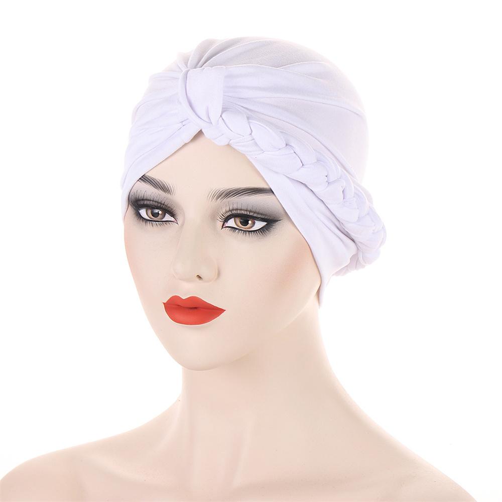Nové dámské zlaté stříbrné turbanové čepice chemo bandana hidžáb plisovaná indická čepice turbante klobouk dámský šátek na vlasy muslimská pokrývka hlavy