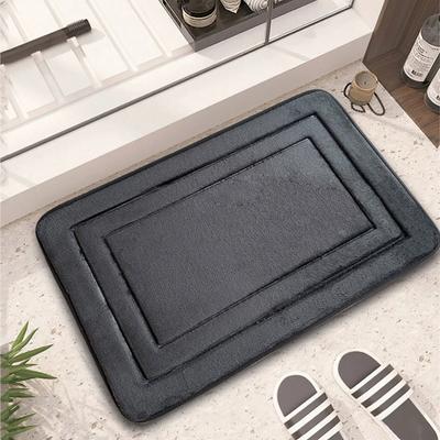 Carpet Quick-drying Coral Velvet Door Mat Slip-free Water Absorbent Memory Foam Bath Mat Home Supplies