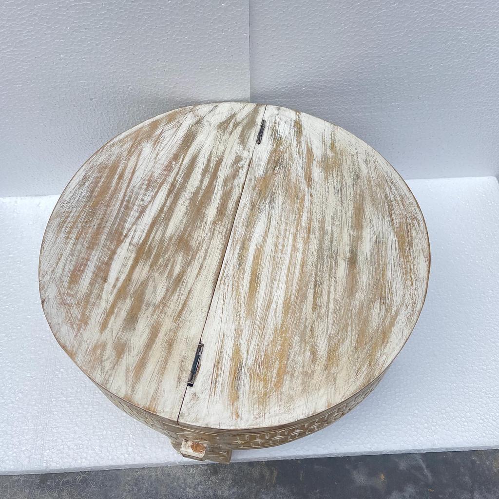 Tavolino da caffè intagliato in legno indiano, Tavolino da tè | Tavolino da comodino Arredamento per la casa Mobili-Rotondo, Tavolo d'accento, Mobili tradizionali indiani