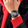 POEDAGAR Moderne Hohlzifferblatt Uhr Sport Top Marke Tonneau Wasserdicht Leuchtend Kalender Silikonarmband Herren Uhren Reloj Hombre