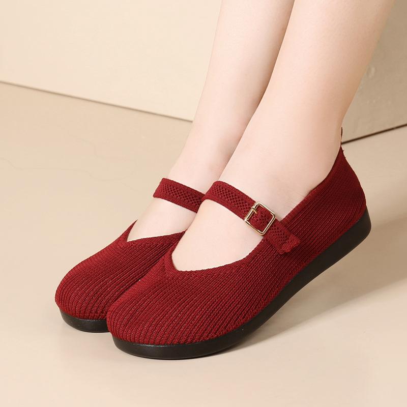 Cloth shoes spring new women s sports shoes flying woven shoes breathable non-slip casual shoes driving DNU shoes 35