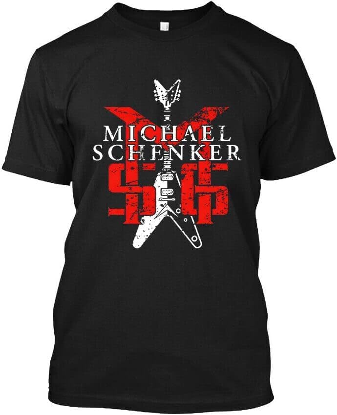 Limited NWT Michael Schenker Group English Heavy Metal Logo Band Men T Shirt S чёрный