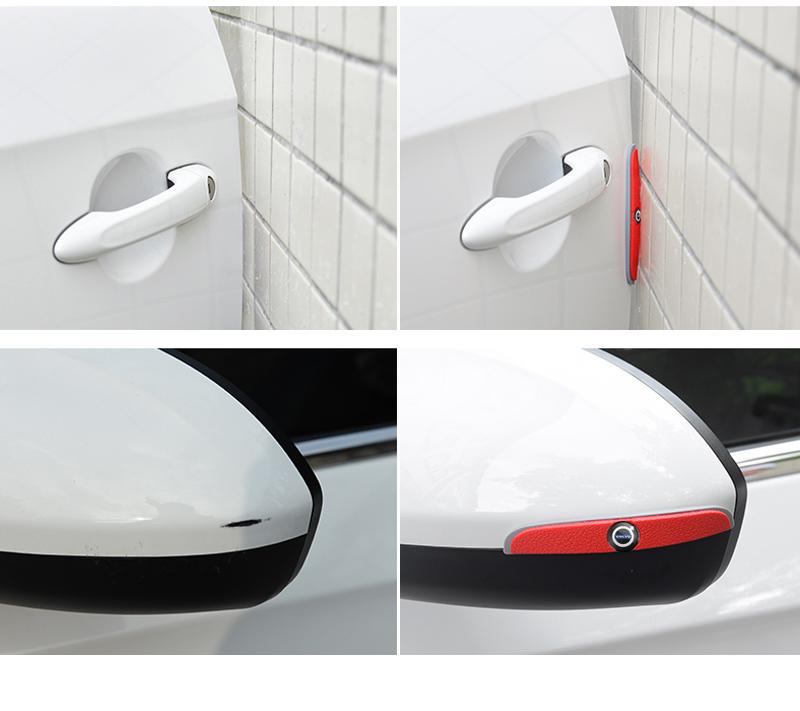 Ydqxg4 For Volvo XC90 XC60 V50 S60 V70 V60 V40 S90 Olestar 4Pcs Rubber Anti Collision Strip Car Door Rearview Mirror Protector Stickers