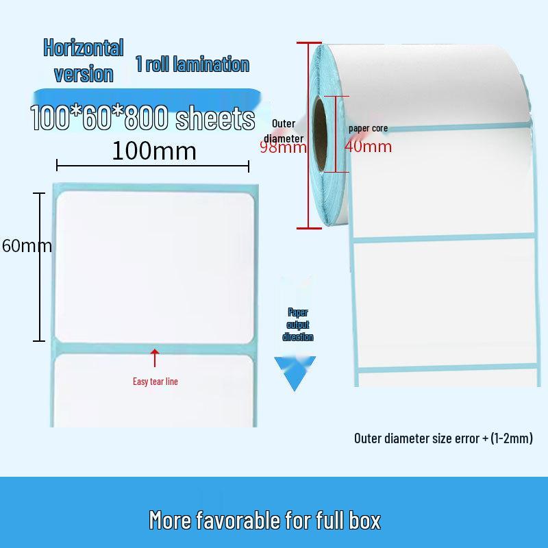 Durable Self-Adhesive Thermal Paper Barcode Labels for Printing 