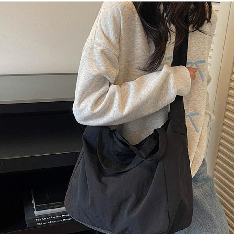Japanese Style Crossbody Bag Women Lightweight Nyl Shoulder Bag Large Capacity Casual Lazy Commuter Tote Storage Bag