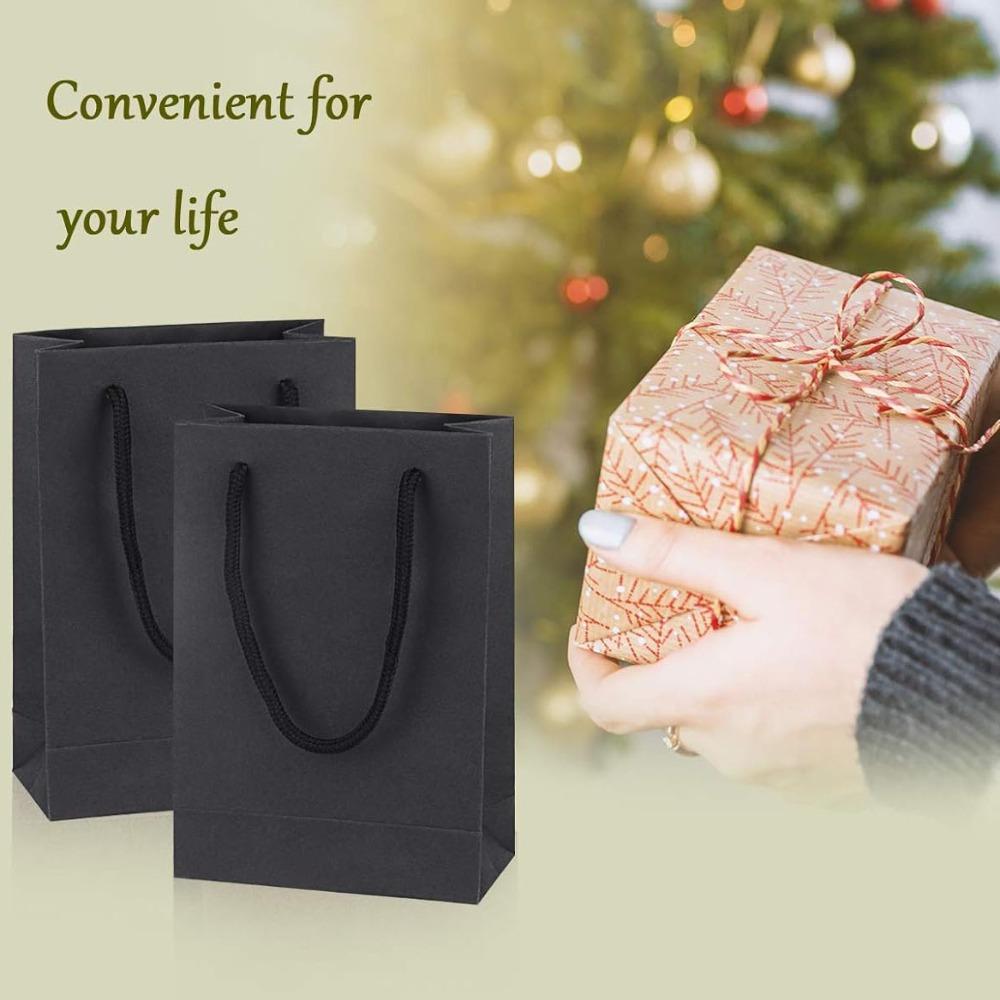 10pcs Shopping Paper Bags Gift Bags with Handle Mini Treat Bags Handbag Party Favor Bags Packaging Bag for Birthday Wedding Party Baby Shower Favor