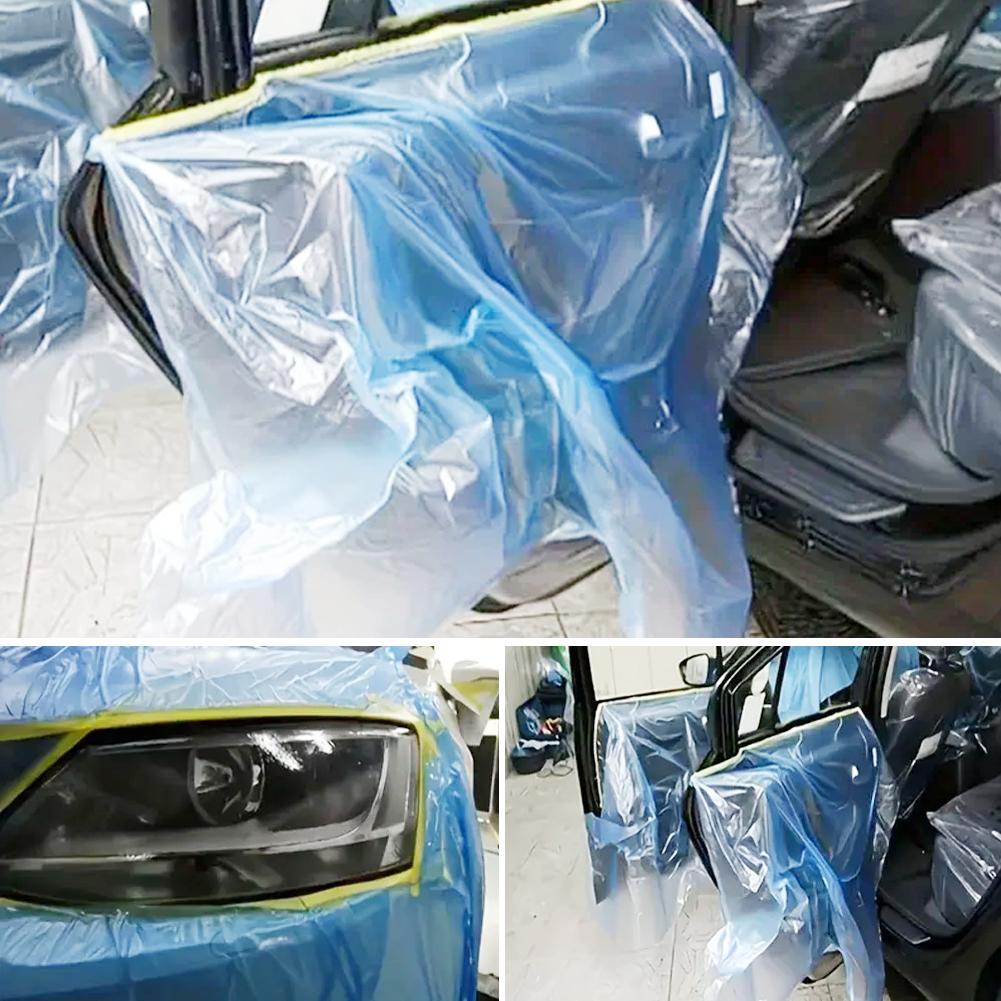 Car Repair Spray Paint Maskin Film Automotive Painters Tape Plastic Drop Cloth Sheeting No Residue for Painting