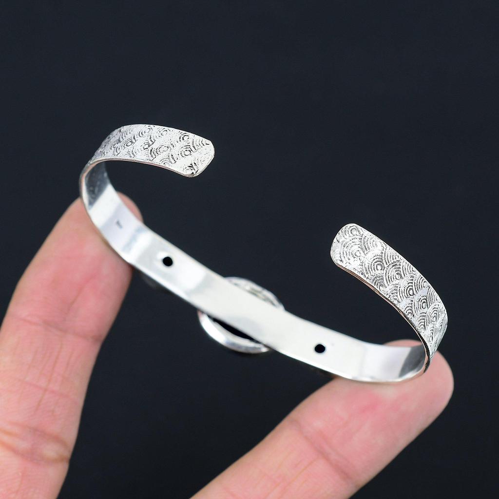 Lapis Lazuli Stone Amethyst Engagement Anniversary Bangle 925 Sterling Silver