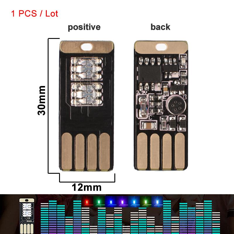 

1 PCS Mini USB LED Bulb Sound Touch Control Car Interior Styling Decoration Atmosphere Lights Adjustable Decorative Brightness USB Ambient Light