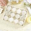12Pcs Velvet Christmas Balls Decorative Plastic Ornaments Holiday Tree Decoration for Christmas Weddings Parties