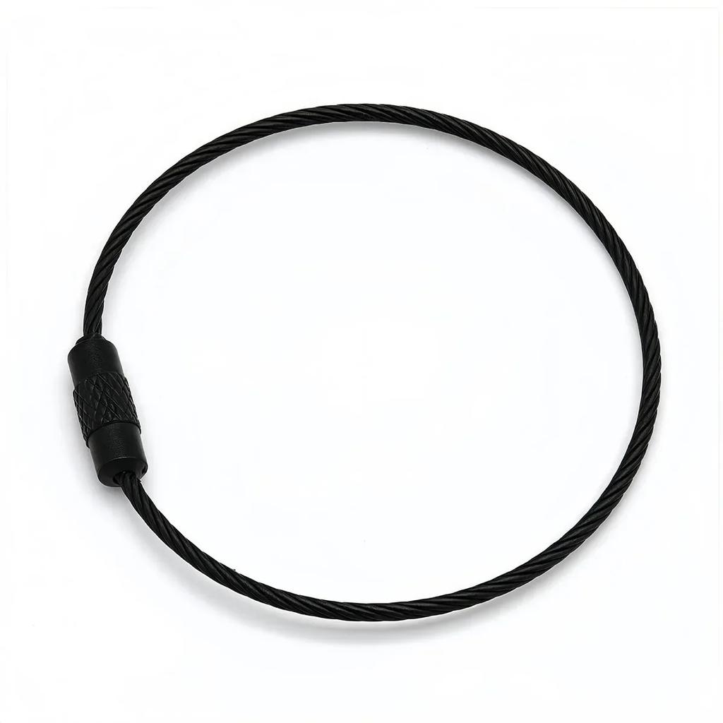 10-100 Stück Edelstahl Draht Schlüsselring Schlüssel Schlüsselanhänger Kreis Seil Kabel Schlaufe Outdoor Camp Gepäckanhänger Schraubverschluss Gadget