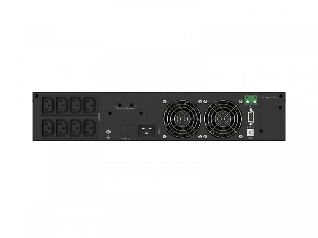 UPS On-Line Rack 3000VA - 8×IEC C13, USB-B, LCD, Metal Dust-Free Enclosure