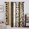 Wild Animal Fur Pattern Printed Curtains Pole Bag Bedroom Living Room Home Decoration Made Of Polyester Area Decor