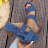 Spring and Summer New Breathable and Lightweight One-piece Buckle Strap Fashionable Thick Heel Slippers