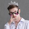 Halloween Horror Red Eye Glasses Props Funny Personality Scary Horror Glasses Party Tricky Eyes Cosplay Prop Glow In The Dark