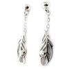 Altesse [K9433] - White 'Feathers' Silver Earrings