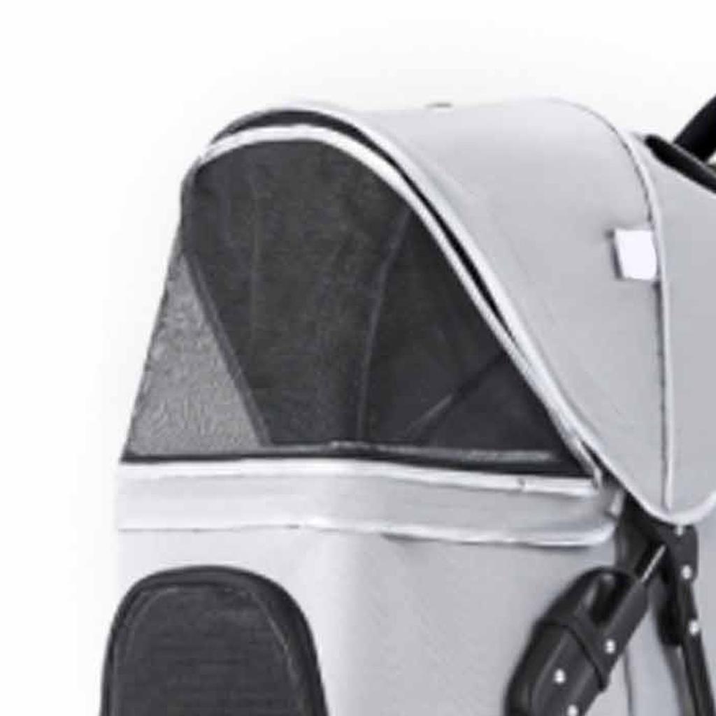 Pet Stroller Lightweight Foldable Ventilate Oxford Portable Small Dog Stroller for Dogs Cats Grey