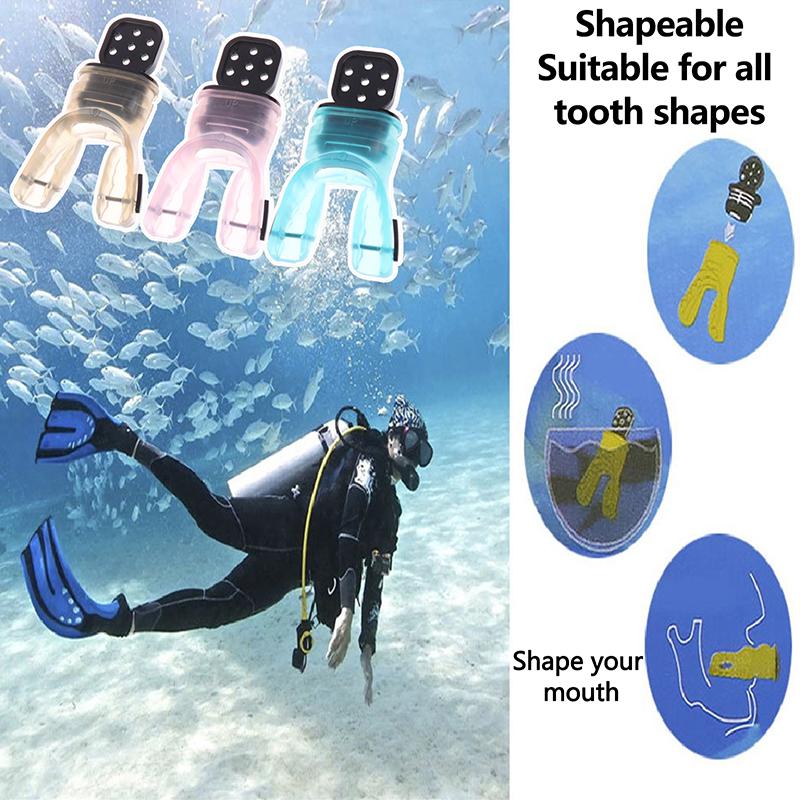Silicone Snorkel Diving Mouthpiece Scuba Moldable Bite Mouthpiece Regulator Plastic Snorkel Mouthpiece