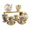 Strictly Selected Tea Pot Mrs. Archie Cup Beautiful Woman and Beast Teapot Gilded Plate Teacup