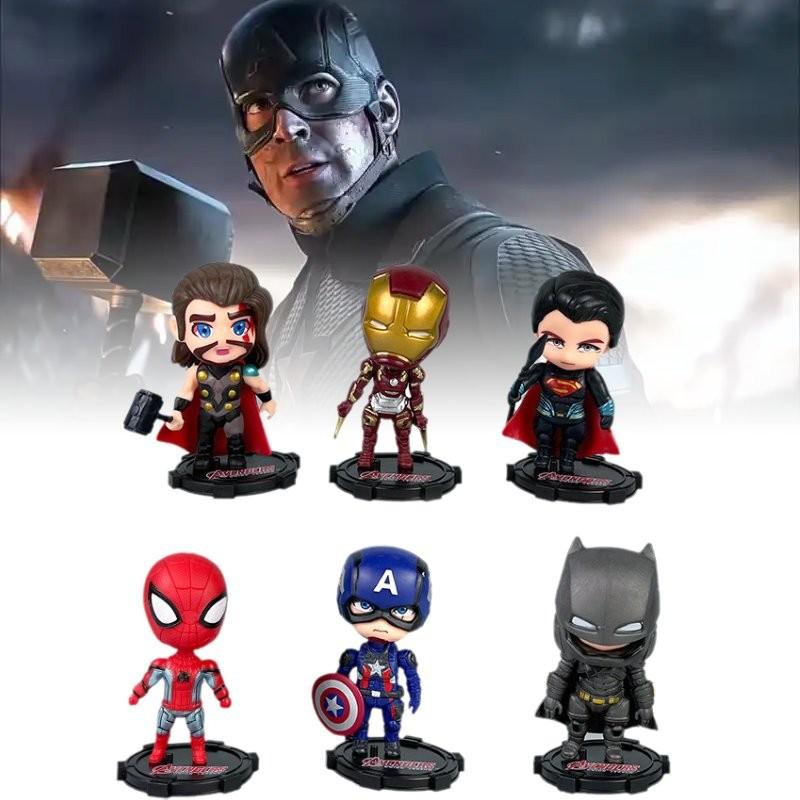 The Avengers 6pcs Justice League Character Pvc Toy Doll Model Gifts Christmas