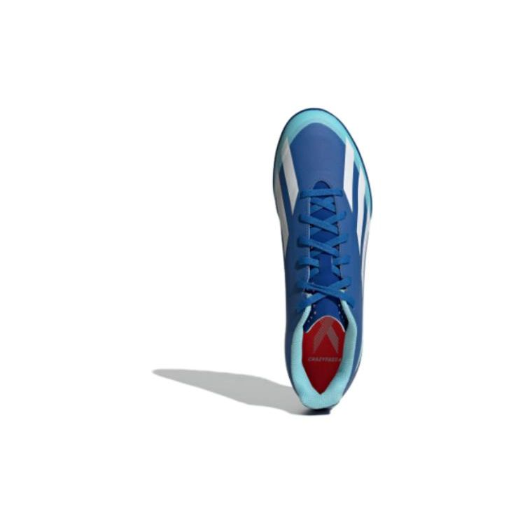 Adidas X Crazyfast.4 Comfortable Lace-Up Versatile TF (Rubber Studs) Durable Lightweight Soccer Shoes Men Soccer Shoes Blue White IE1576