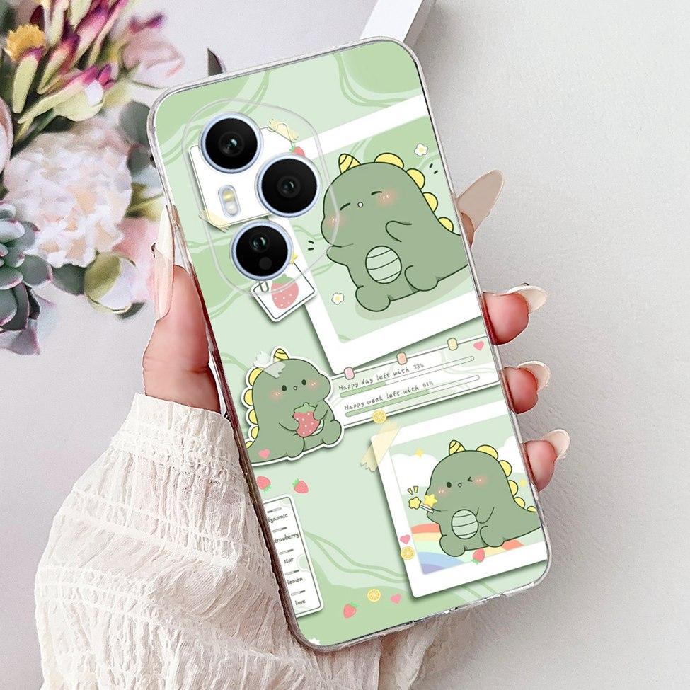 Clear For Honor 400 Pro Case DNP-NX9 Cute Cartoon Cat Fashion Flower Funny Painted Soft Bumper For Honor 400Pro Back Cover Funda