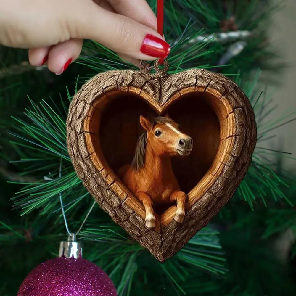 

2D Acrylic Christmas Ornament/Tree Tree Pendant One Size коричневий