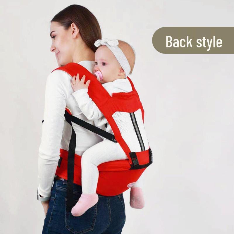 Four Seasons Double Shoulder Breathable Baby Carrier with Waist Stool