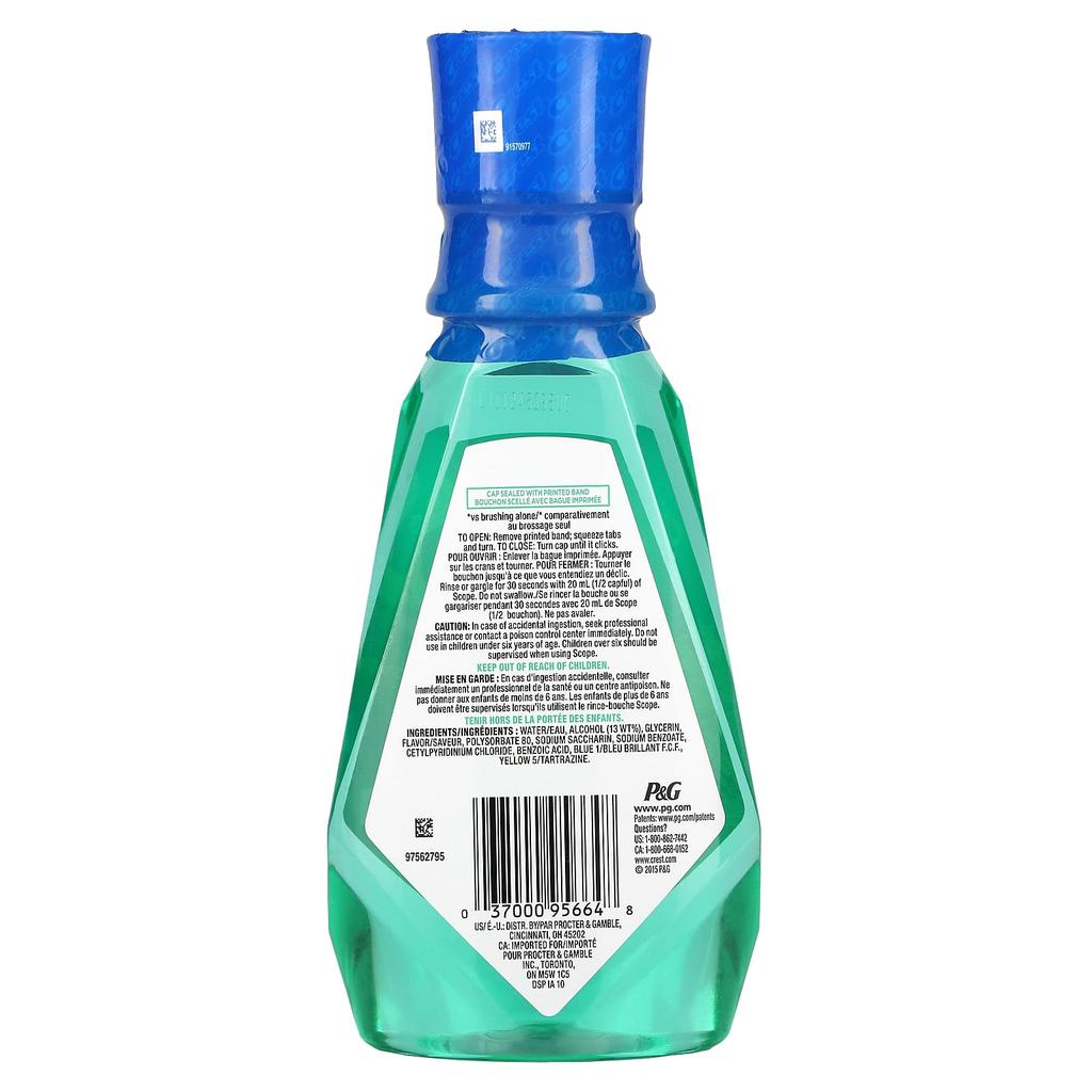 Crest Bain de bouche Scope Outlast, menthe, 500 ml (500ml)